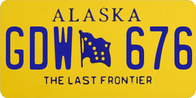 AK license plate GDW676