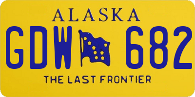 AK license plate GDW682