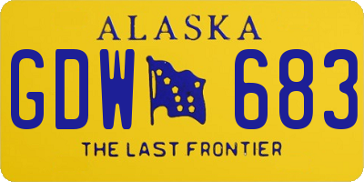 AK license plate GDW683