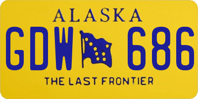 AK license plate GDW686