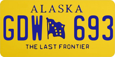 AK license plate GDW693