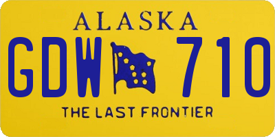 AK license plate GDW710