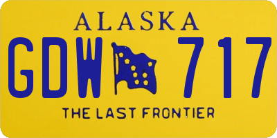 AK license plate GDW717