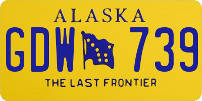 AK license plate GDW739