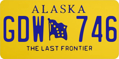 AK license plate GDW746