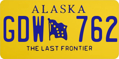AK license plate GDW762