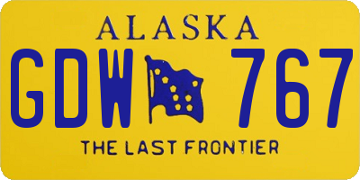 AK license plate GDW767