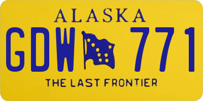 AK license plate GDW771