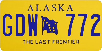 AK license plate GDW772