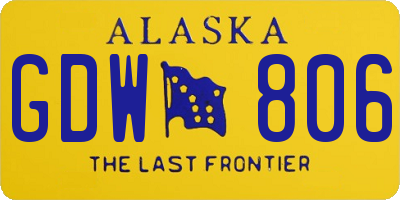 AK license plate GDW806