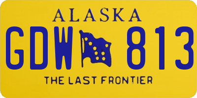 AK license plate GDW813