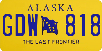 AK license plate GDW818