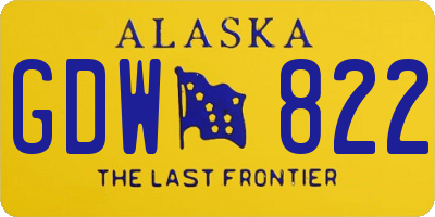 AK license plate GDW822