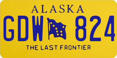 AK license plate GDW824