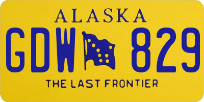AK license plate GDW829