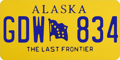 AK license plate GDW834