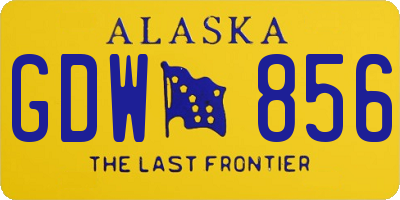 AK license plate GDW856