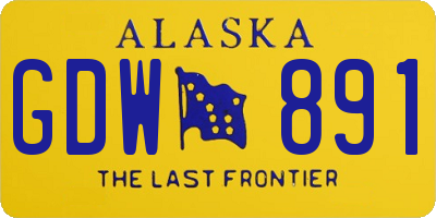 AK license plate GDW891