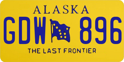 AK license plate GDW896