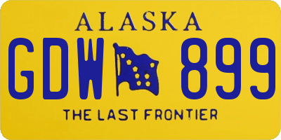 AK license plate GDW899