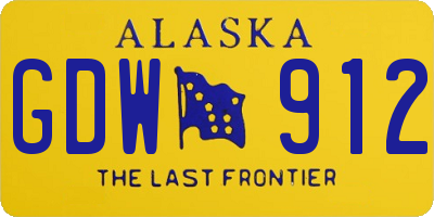AK license plate GDW912
