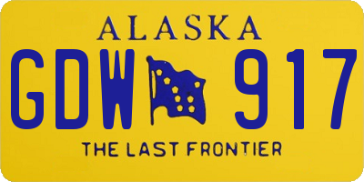 AK license plate GDW917