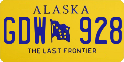 AK license plate GDW928