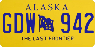 AK license plate GDW942