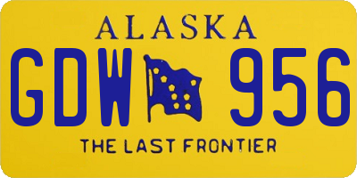 AK license plate GDW956