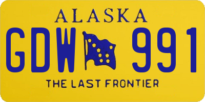 AK license plate GDW991