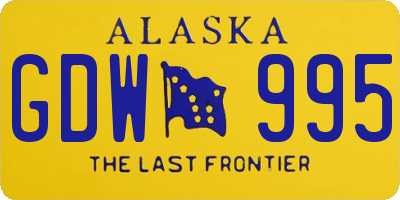 AK license plate GDW995