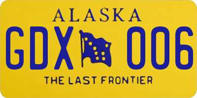 AK license plate GDX006