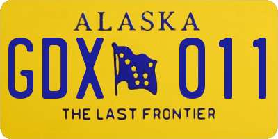 AK license plate GDX011