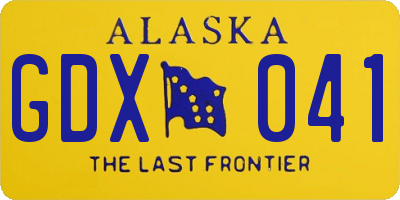 AK license plate GDX041