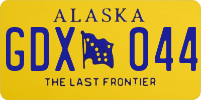 AK license plate GDX044