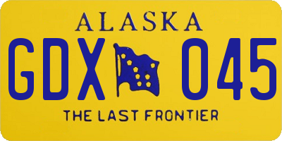 AK license plate GDX045