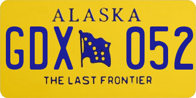 AK license plate GDX052