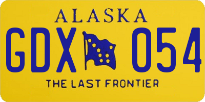 AK license plate GDX054