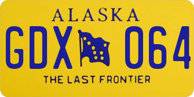 AK license plate GDX064