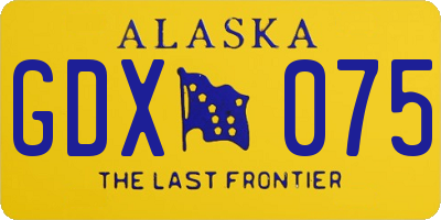 AK license plate GDX075