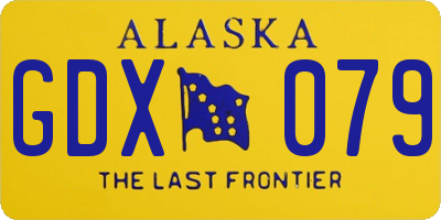 AK license plate GDX079