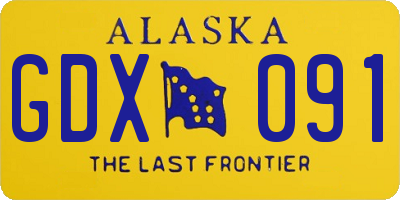 AK license plate GDX091
