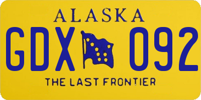 AK license plate GDX092
