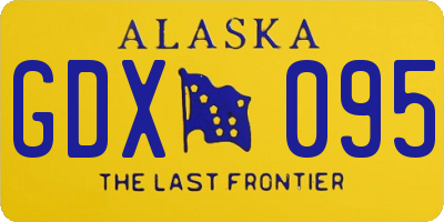 AK license plate GDX095