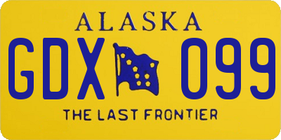 AK license plate GDX099
