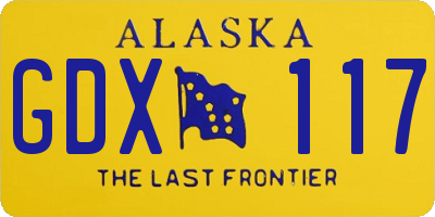 AK license plate GDX117