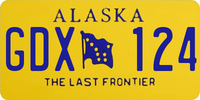 AK license plate GDX124