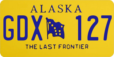 AK license plate GDX127