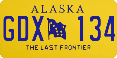 AK license plate GDX134
