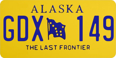 AK license plate GDX149